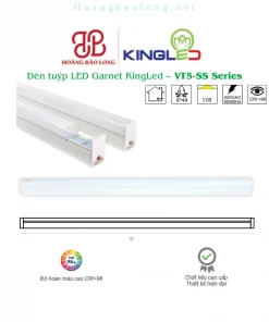 Hình catalogue đèn tuýp LED Garnet KingLed VT5-SS, CRI>98, chất liệu cao cấp và thiết kế hiện đại.