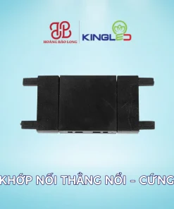 Khớp nối thẳng nổi - cứng KingLED RNCM-KNT-N-C, kích thước 60 x 26 x 7 mm, liên kết hai đoạn ray nổi thẳng hàng. Dùng cho hệ ray nam châm RNCM KingLED.