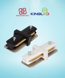 Khớp nối thanh ray thẳng KingLED KNT-T, màu trắng, nối hai đoạn ray theo đường thẳng để mở rộng chiều dài tuyến đèn. Dùng cho thanh ray cùng hệ KingLED.