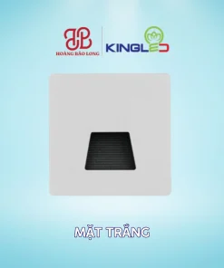 Mặt đèn âm bậc KingLED PK-MAB-T màu trắng, kích thước 90 x 90 x 5 mm, dùng hoàn thiện đèn AB Series tại cầu thang, chân tường và lối đi.