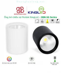 Hình catalogue ống bơ chiếu rọi Peridot KingLed OBR-SS, CRI>98, UGR