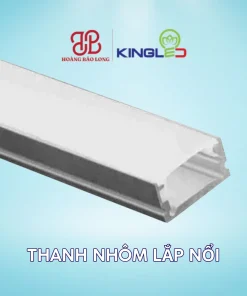 Thanh nhôm LED KingLED TNN-1307 dạng thanh nhôm lắp nổi, kích thước 13 x 7 x 10 mm, dùng định hình LED dán và hoàn thiện khe sáng gọn cho nội thất.