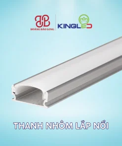 Thanh nhôm LED KingLED TNN-1707 dạng thanh nhôm lắp nổi, kích thước 17,3 x 7,6 x 12 mm, dùng định hình LED dán và hoàn thiện khe sáng gọn cho nội thất.