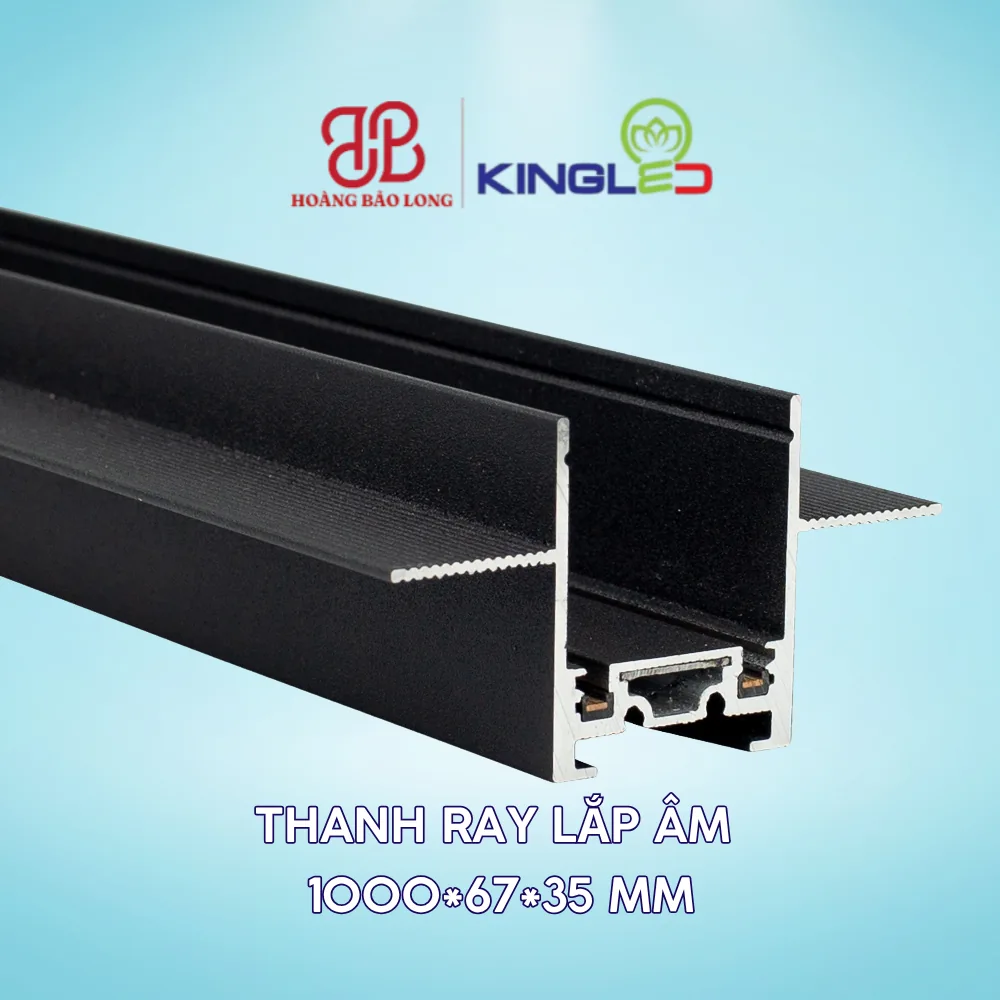 Thanh Ray Nam Châm Lắp Âm 1m RNCM-RAYA-1-D KingLED Thanh Ray Nam Châm Lắp Âm 1m RNCM-RAYA-1-D KingLED