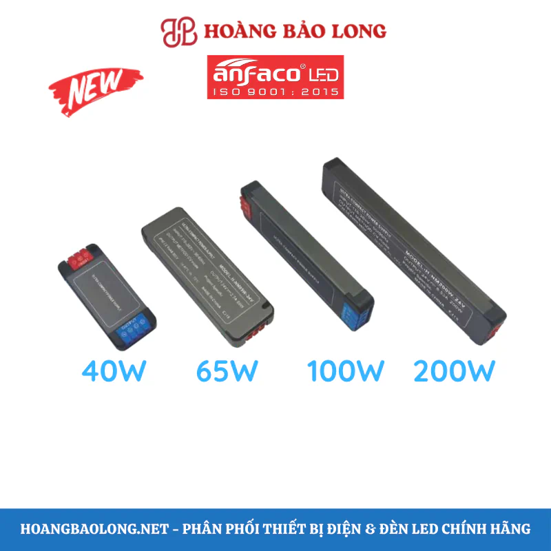 Bộ nguồn mỏng Anfaco 40W/65W/100W/200W DC 24V Bộ nguồn mỏng Anfaco 40W/65W/100W/200W DC 24V