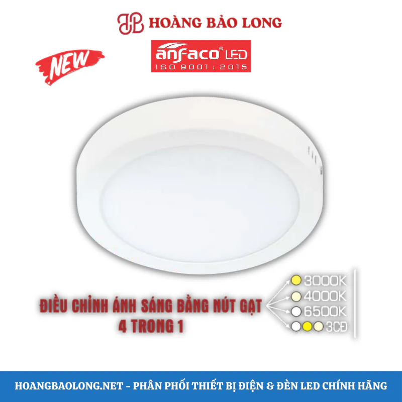 Đèn LED panel ốp trần Anfaco 12W/18W/24W AFC 505 Đèn LED panel ốp trần Anfaco 12W/18W/24W AFC 505
