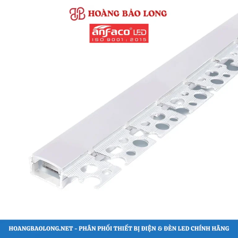 Thanh nhôm LED uốn cong âm viền Anfaco